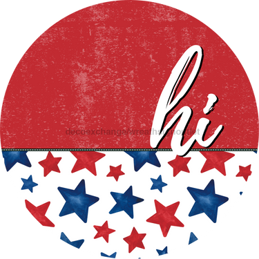 Patriotic Door Hanger Hi Dco - 01539 - Dh 18’ Round Wood